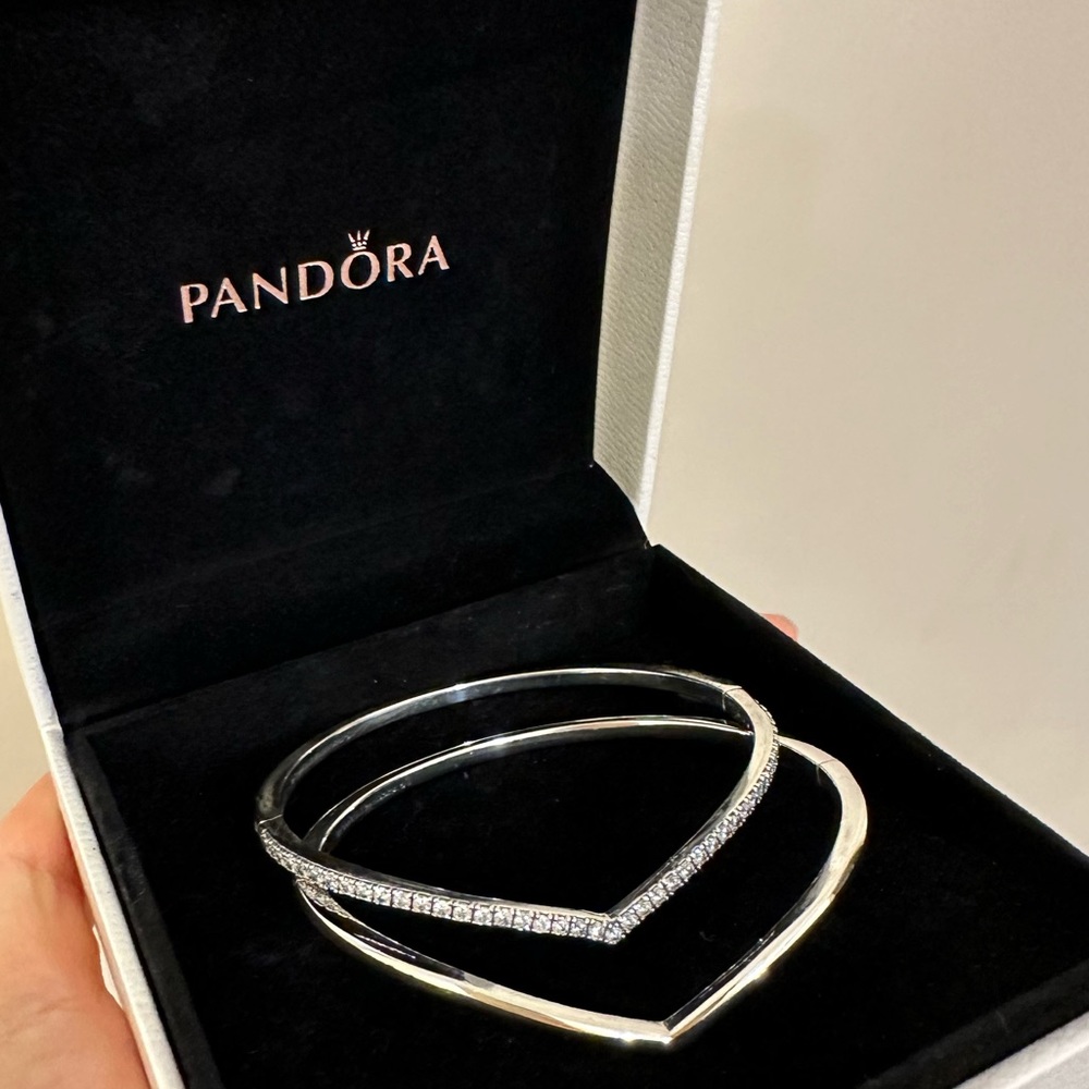 Pandora sterling sliver clasp bracelet size 1